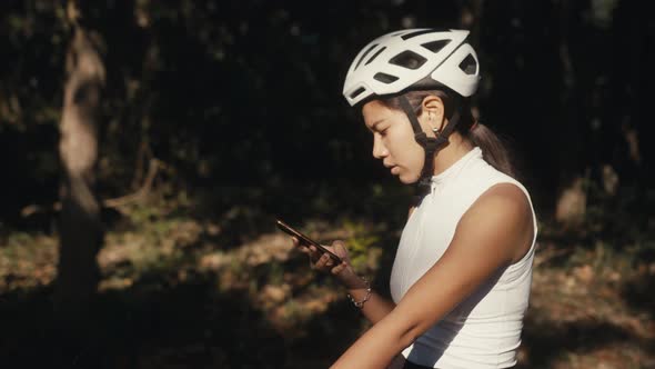 Cyclist Girl Training