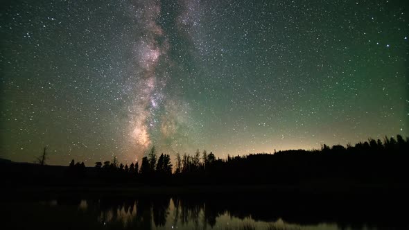 Time lapse of the milky way moving through the sky in Utah