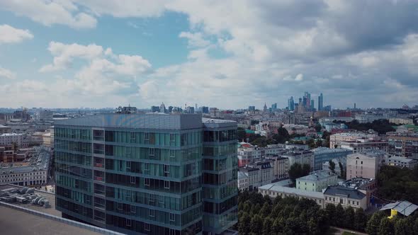 Aerial Panorama Of The Center Of Moscow, Russia