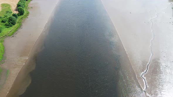 Aerial View of Ballina in County Mayo Ireland