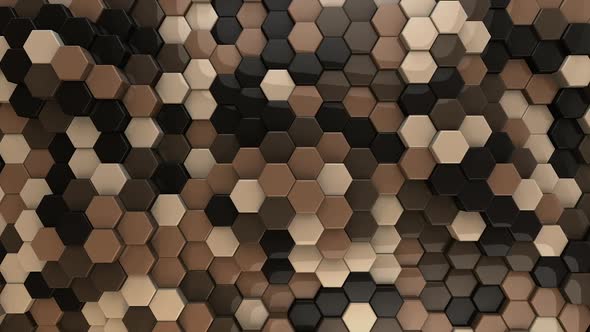 Hexagon Background Coffee (glossy) 