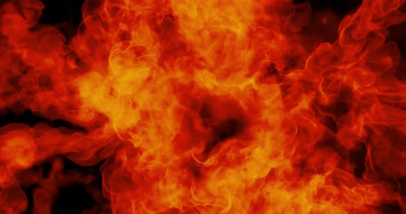 4K Abstract motion background of Blue flames, burning heat alt