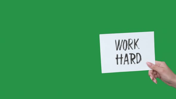 Work Hard Professional Motivation Hand Lettering