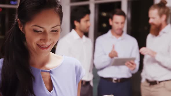 Businesswoman using digital tablet