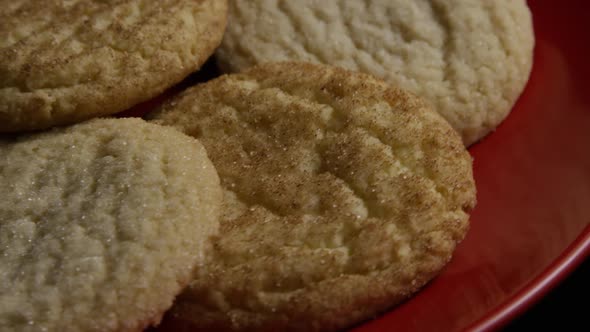 Cinematic, Rotating Shot of Cookies on a Plate 