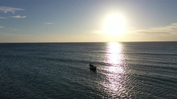 Jericoacoara Brazil. Sunset sky at tropical scenery for vacation travel.