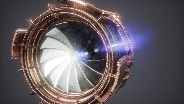 Rotate Jet Engine Turbine alt