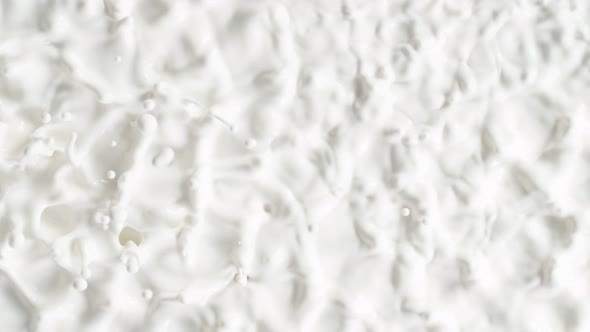 Super Slow Motion Shot of Swirling Fresh Cream at 1000Fps