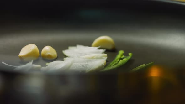 The Chef is Frying Vegetables