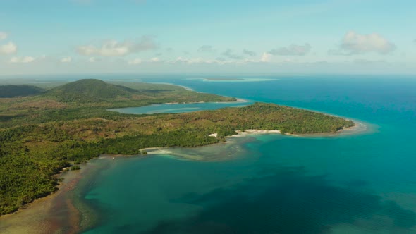 Coastline on the Tropical Island. Balabac Island, Palawan