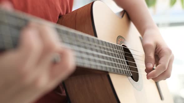 Close Up of Playing Guitar