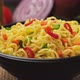 Instant noodles on black background, spicy asian lunch, ProRes uncompressed - VideoHive Item for Sale