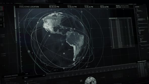 Futuristic Spying scan technology has found the target satellites position alt