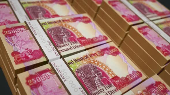 Iraq Dinar money banknotes pack seamless loop