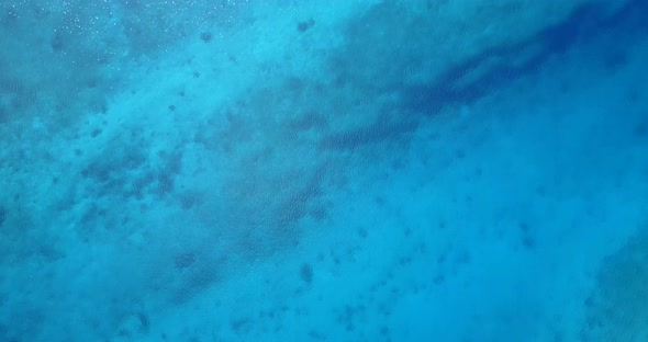 Natural overhead island view of a white sandy paradise beach and turquoise sea background in best qu