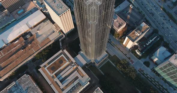 4k Aerial of the Galleria area in Houston, Texas