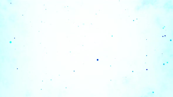 Abstract white background with dark blue flying particles