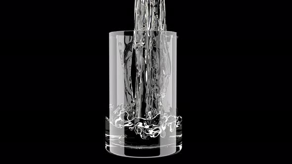 Water Poured Into Glass Fresh Liquid Super Slow Motion 1000 FPS alt
