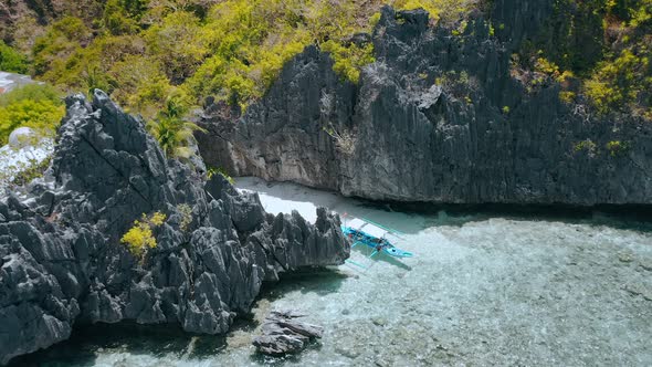 Aerial Circling Movement Around Matinloc Shrine