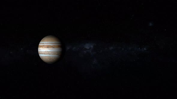 Jupiter, isolated on black.
