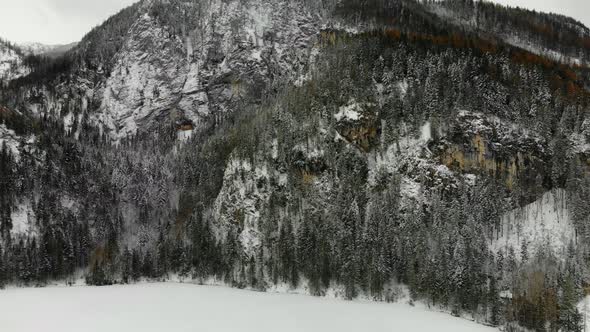 Drone Video of Mountains in Winter in Austria 