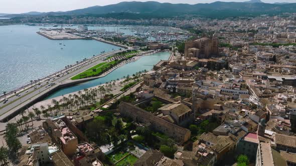 Gothic Medieval Cathedral of Palma De Mallorca in Spain