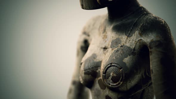 Futuristic Sci Fi Woman in Burned Suit alt