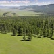 Green Meadows in The Sparsely Wooded Between Forest Covered Hills with Aerial View - VideoHive Item for Sale