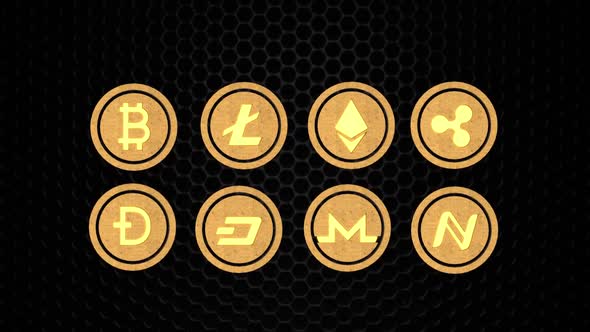 3D Cryptocurrencies Icons