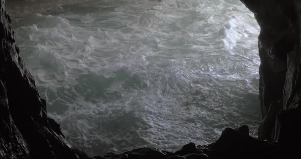 Grotto and Rough Sea at Rosh Hanikra