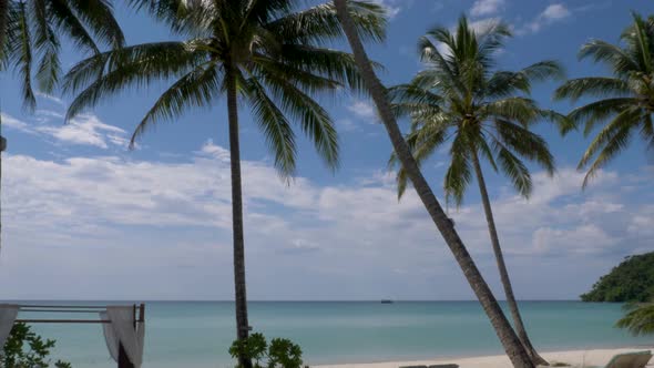 Beautiful Topical beach in Koh Kood, Thailand. TILT DOWN