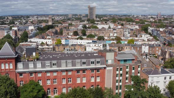 Fly Over Houses in Notting Hill Borough