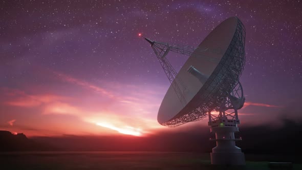 Giant Satellite Dish for Signal From Galaxy