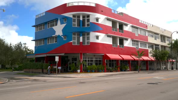 Building painted with a cuban flag MIMO District Miami