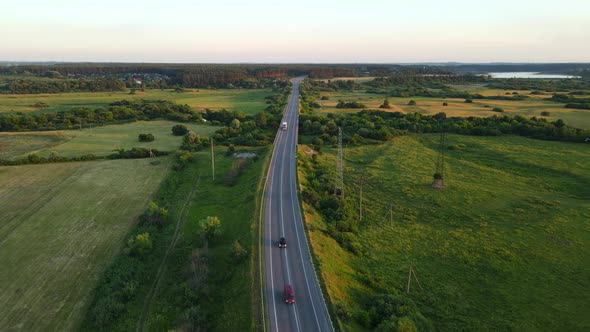 A Highway That Runs Through The Countryside