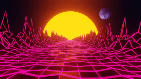 Retro Style Road Retrowave alt