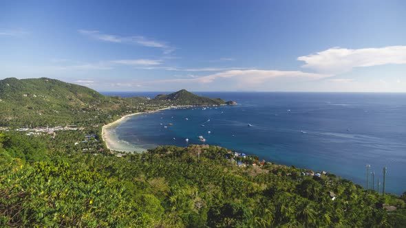 Time Lapse from high in mountains of Koh Tao, and island situated off the East Coast of Thailand. Pa