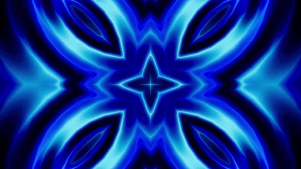 Blue Kaleidoscope Loop 4K 02