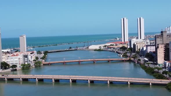 Tourism landmark at Recife Brazil. Capital city of Pernambuco state