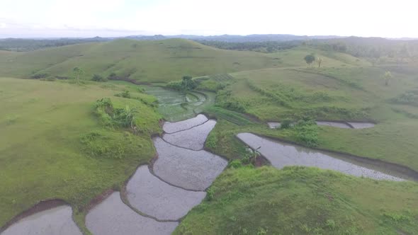 Aerial View of Rural Farmland in the Philippines