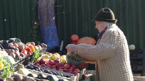 Grandma at the Farmer's Market.
