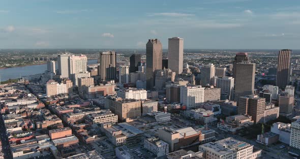 Aerial of New Orleans cityscape