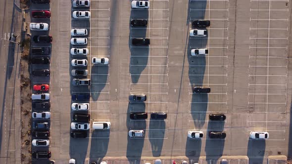 Car Trade Parking Lot Aerial