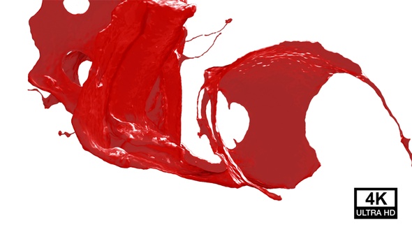 Collision Of Streaming Red Paint Splash alt
