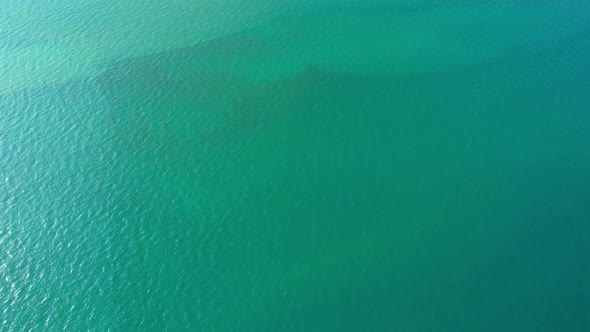 4K aerial drone view of beautiful sea waves, Flight over sea.