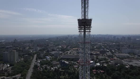 Kyiv. Ukraine: TV Tower. Aerial View.