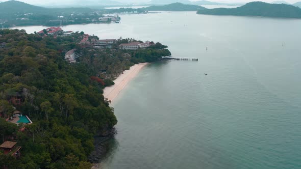 Villa and Beach Club Aerial View in Phuket, Thailand