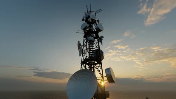 5g Base Station Communication Signal Tower