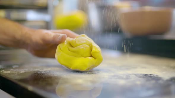 Knead Dough in Hands