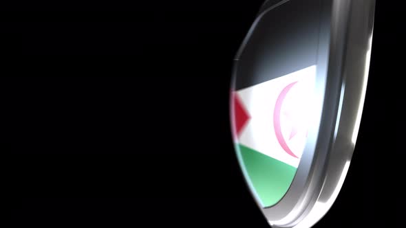 Western Sahara Emblem Transition with Alpha Channel - 4K Resolution alt